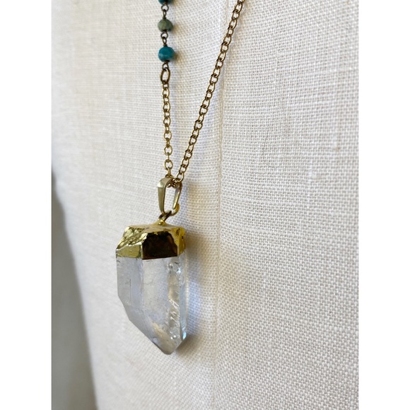 Crystal Necklace with Turquoise - Picture 4 of 5